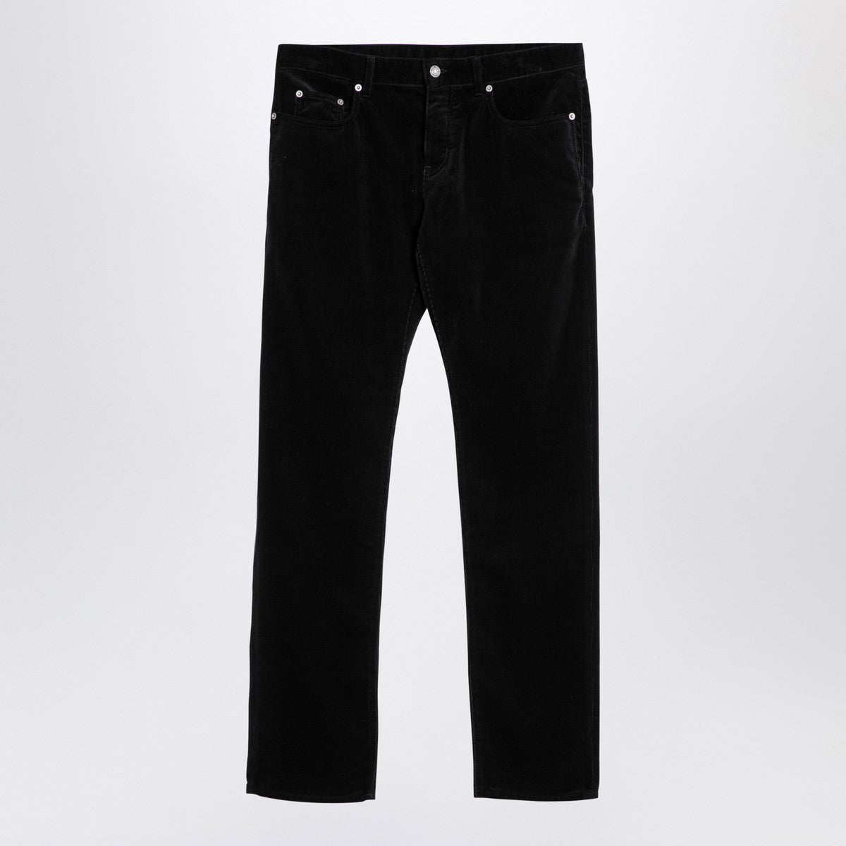 Saint Laurent Black corduroy slim trousers